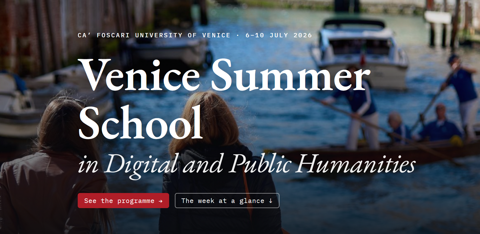 Venice Summer School in Digital and Public Humanities – Venezia, 6-10 luglio 2026